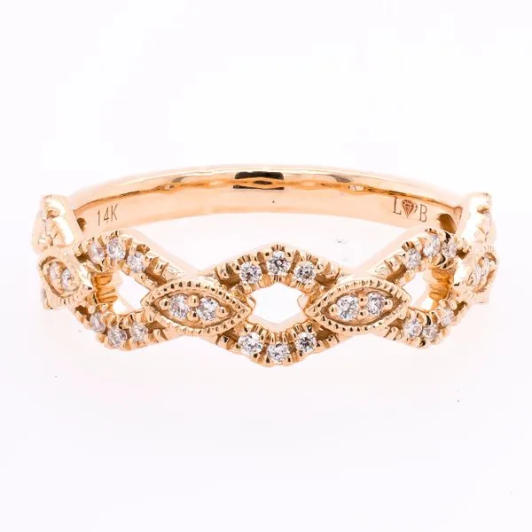 14K Yellow Gold Geometric Stackable Diamond Fashion Ring LeeBrant Jewelry & Watch Co Sandy Springs, GA