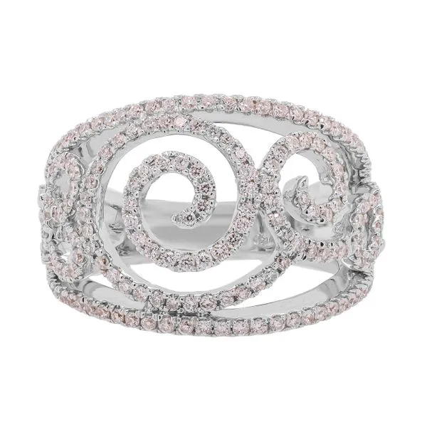 18K White Gold Diamond Swirl Cage Ring LeeBrant Jewelry & Watch Co Sandy Springs, GA