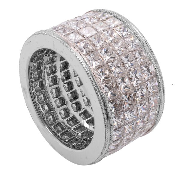 18K White Gold Infinity Princess Cut Diamond Ring Image 2 LeeBrant Jewelry & Watch Co Sandy Springs, GA