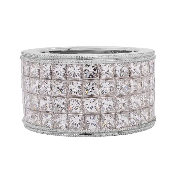 18K White Gold Infinity Princess Cut Diamond Ring LeeBrant Jewelry & Watch Co Sandy Springs, GA