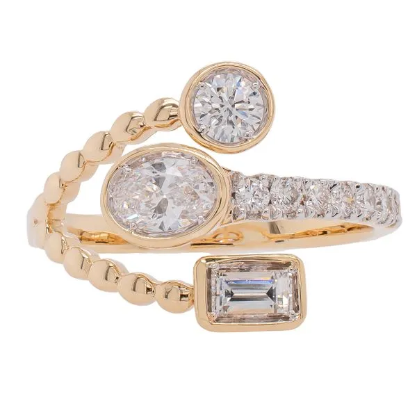 14K Yellow Gold Bypass Diamond Shape Ring .88CTW LeeBrant Jewelry & Watch Co Sandy Springs, GA