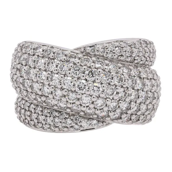 14K White Gold Diamond Crossover Fashion Ring 2.50CTW LeeBrant Jewelry & Watch Co Sandy Springs, GA