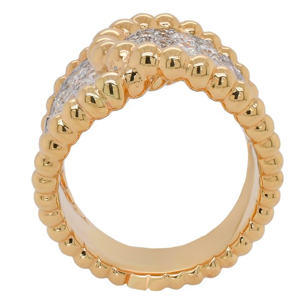 18K Yellow & White Gold Overlapping Diamond Ring Image 2 LeeBrant Jewelry & Watch Co Sandy Springs, GA