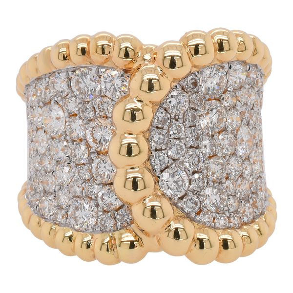 18K Yellow & White Gold Overlapping Diamond Ring LeeBrant Jewelry & Watch Co Sandy Springs, GA