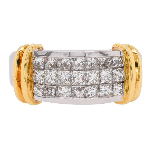 18K Two-Tone Gold Princess Cut Diamond Ring | 1.30 CTW LeeBrant Jewelry & Watch Co Sandy Springs, GA