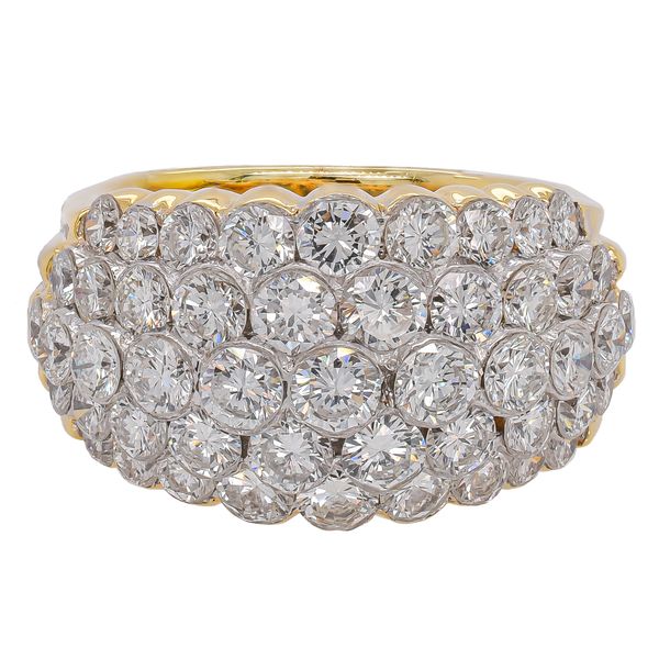 18K Yellow Gold Round Diamond Bubble Cluster Ring | 3.59 CTW LeeBrant Jewelry & Watch Co Sandy Springs, GA