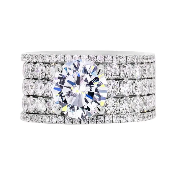 Diamond Semi-Mount ring With Lab Diamond 2.50CT Center Image 2 LeeBrant Jewelry & Watch Co Sandy Springs, GA