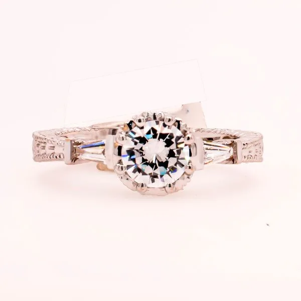 18K White Gold Antique Semi-Mount Engagement Ring LeeBrant Jewelry & Watch Co Sandy Springs, GA