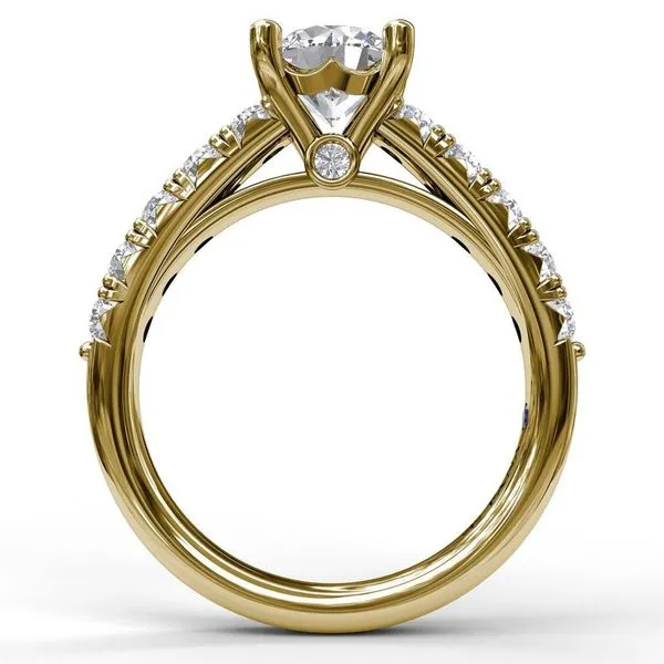 Handset French Pave Diamond Engagement Ring 1.50CT Mount Image 3 LeeBrant Jewelry & Watch Co Sandy Springs, GA