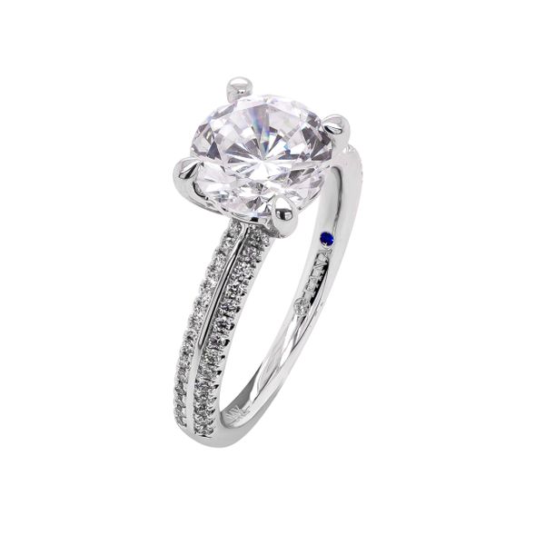 All-Over Pave Diamond Solitaire Engagement Ring With Hidden Halo Image 3 LeeBrant Jewelry & Watch Co Sandy Springs, GA