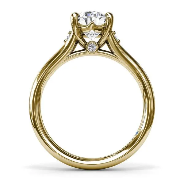 14K Yellow Gold Semi Mount Oval 2.00CT Split Shank Engagement Ring Image 3 LeeBrant Jewelry & Watch Co Sandy Springs, GA