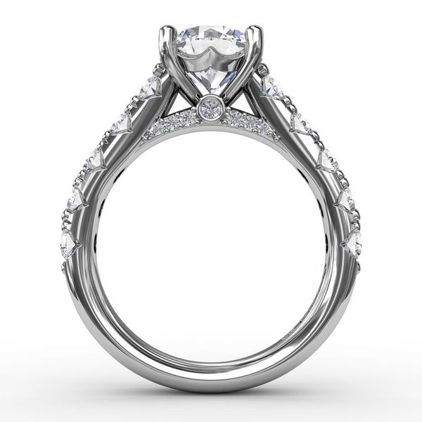 14K White Gold Semi Mount 2CT Classic Round Chunky Diamond Solitaire Engagement Ring Image 3 LeeBrant Jewelry & Watch Co Sandy Springs, GA