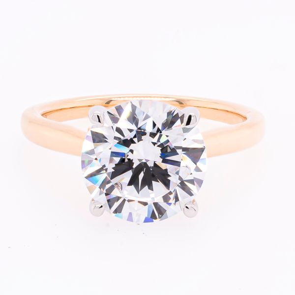 14K Yellow and White Gold Cathedral Semi-Mount CZ 3.00CT Diamond Engagement Ring LeeBrant Jewelry & Watch Co Sandy Springs, GA