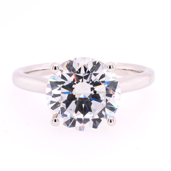 14K White Gold Cathedral Semi-Mount CZ 3.00CT Diamond Engagement Ring LeeBrant Jewelry & Watch Co Sandy Springs, GA