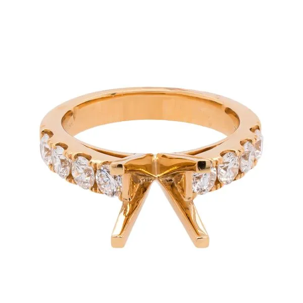 18K Yellow Gold Princess Cut Center 2CT Unset Engagement Ring LeeBrant Jewelry & Watch Co Sandy Springs, GA