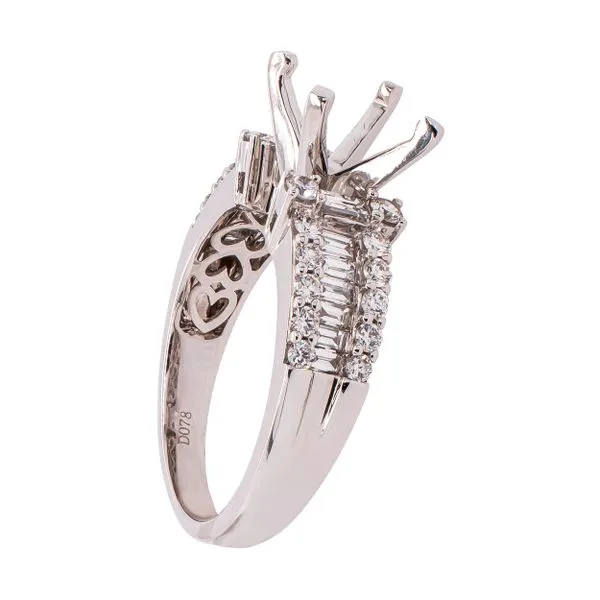 18K White Gold 2ct Head Baguette Diamond Unset Enagement Ring Image 2 LeeBrant Jewelry & Watch Co Sandy Springs, GA
