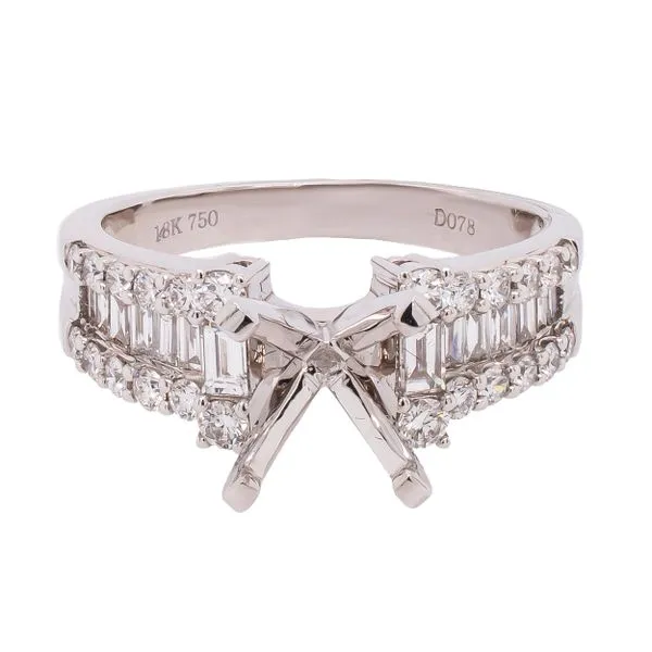 18K White Gold 2ct Head Baguette Diamond Unset Enagement Ring LeeBrant Jewelry & Watch Co Sandy Springs, GA