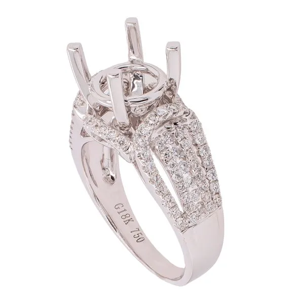 18K White Gold Diamond Unset 2.25ct head Engagement Ring Image 2 LeeBrant Jewelry & Watch Co Sandy Springs, GA