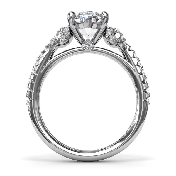 14K White Gold 2CT Oval Love Knot Diamond Engagement Ring Image 3 LeeBrant Jewelry & Watch Co Sandy Springs, GA