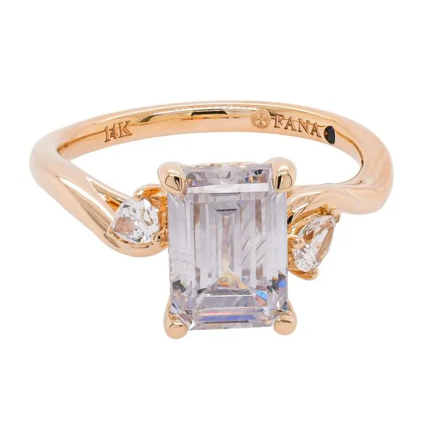 14K Yellow Gold 2CT Emerald Pear Bypass Accent Diamond Engagement Ring LeeBrant Jewelry & Watch Co Sandy Springs, GA