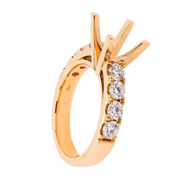 18K Yellow Gold Princess Cut Center 2CT Unset Engagement Ring Image 2 LeeBrant Jewelry & Watch Co Sandy Springs, GA