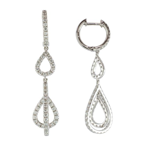 Diamond Tear Drop Dangle Earrings LeeBrant Jewelry & Watch Co Sandy Springs, GA