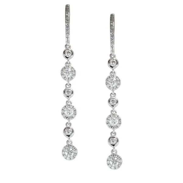 Diamond Droplet Bubble Style Bezel Set Earrings LeeBrant Jewelry & Watch Co Sandy Springs, GA