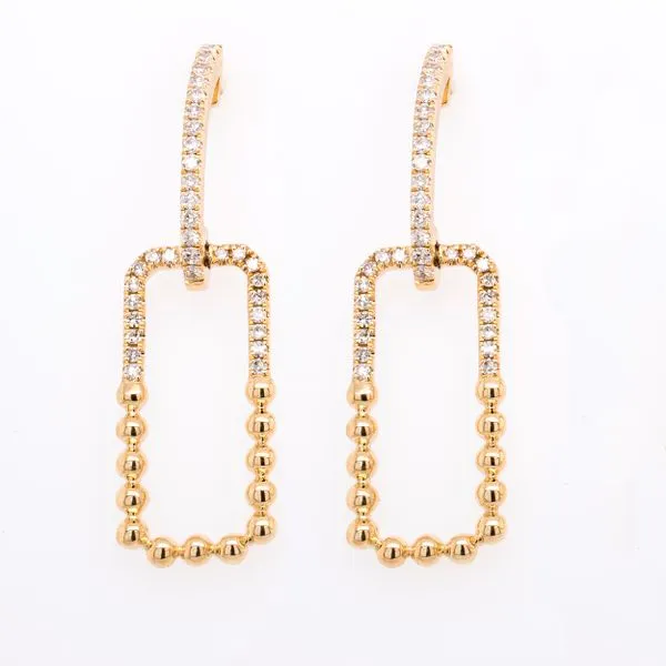 14k Yellow Gold Rectangle Drop Earrings LeeBrant Jewelry & Watch Co Sandy Springs, GA