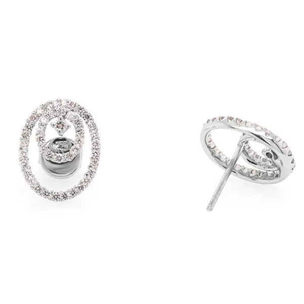 18K White Gold Double Oval Diamond Studs LeeBrant Jewelry & Watch Co Sandy Springs, GA