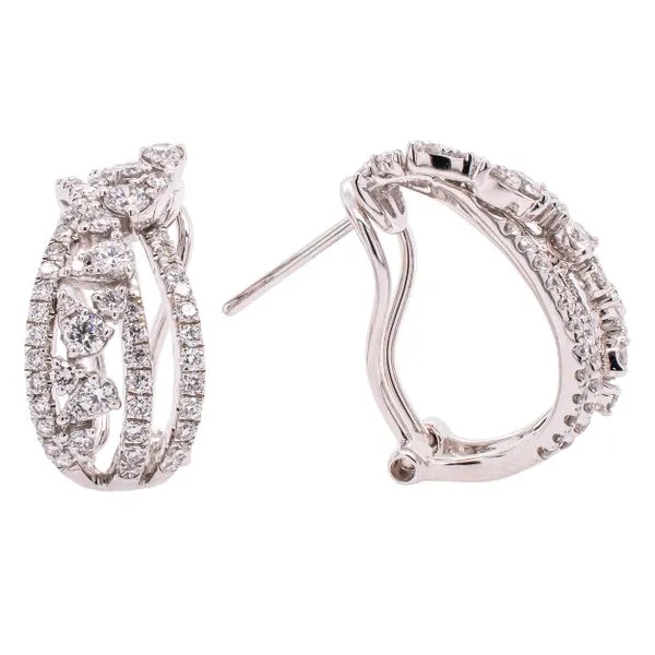 18K Stranded Pear Diamond Leverback Earrings LeeBrant Jewelry & Watch Co Sandy Springs, GA
