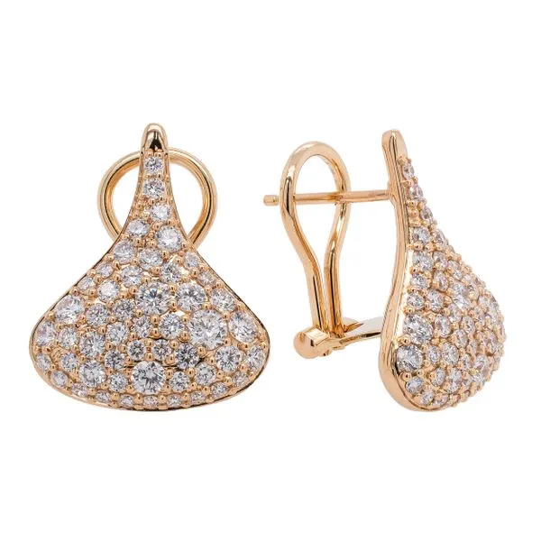 14K Yellow Gold Hershey Kiss Diamond Leverback Earrings LeeBrant Jewelry & Watch Co Sandy Springs, GA
