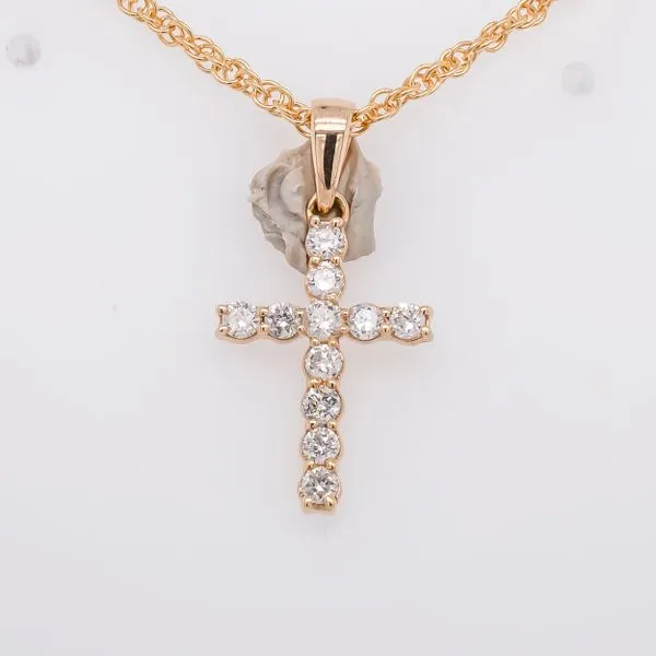 14K Yellow Gold Diamond .20CTW Cross LeeBrant Jewelry & Watch Co Sandy Springs, GA