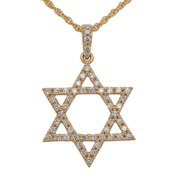18K Yellow Gold Diamond Star of David Pendant LeeBrant Jewelry & Watch Co Sandy Springs, GA