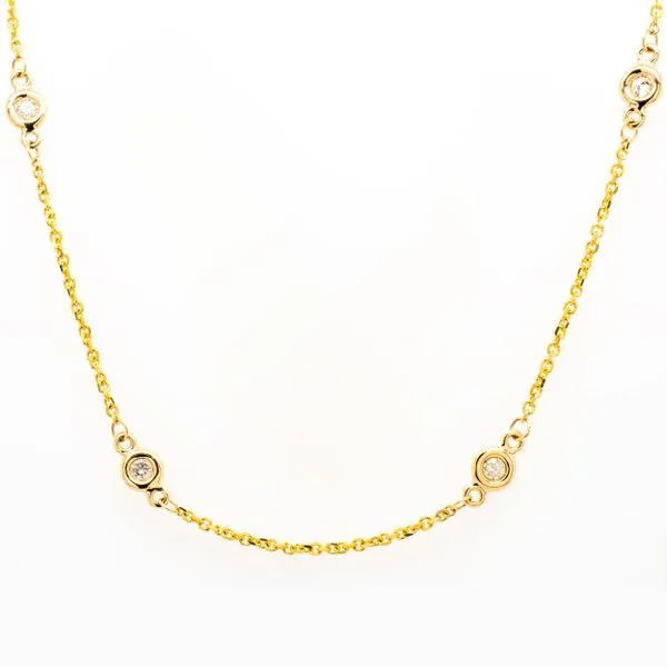 14K Yellow Gold Diamond by the Yard Necklace LeeBrant Jewelry & Watch Co Sandy Springs, GA