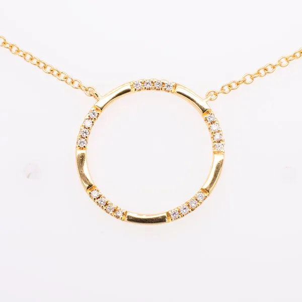 18K Yellow Gold Circle of Love Stationary Diamond Pendant LeeBrant Jewelry & Watch Co Sandy Springs, GA