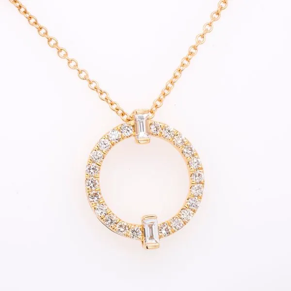 18K Yellow Gold Diamond Circle of Love Sliding Pendant Necklace LeeBrant Jewelry & Watch Co Sandy Springs, GA