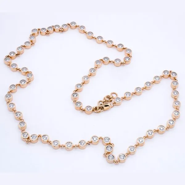 14K Yellow Gold Diamond Bezel Infinity Necklace LeeBrant Jewelry & Watch Co Sandy Springs, GA