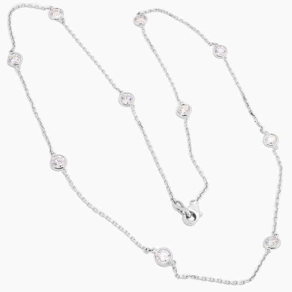 18K White Gold 2.50ct Diamond by the Yard 20in Necklace Image 2 LeeBrant Jewelry & Watch Co Sandy Springs, GA