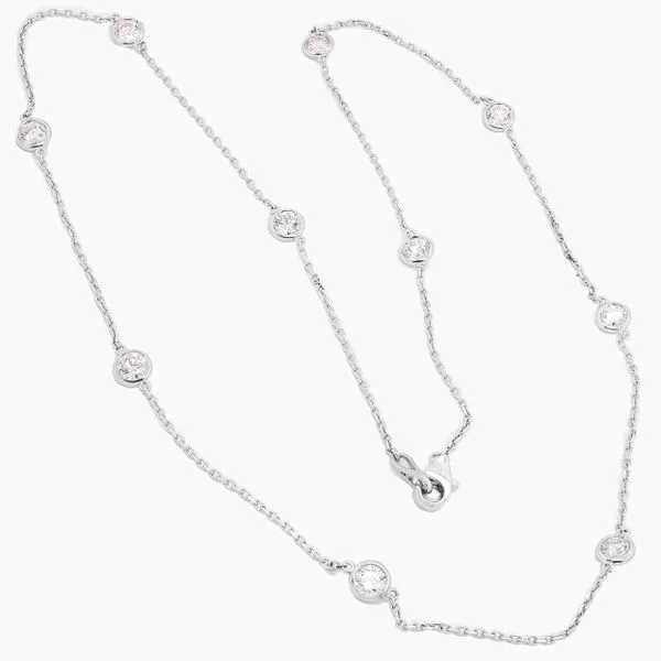 18K White Gold 2.50ct Diamond by the Yard 20in Necklace LeeBrant Jewelry & Watch Co Sandy Springs, GA