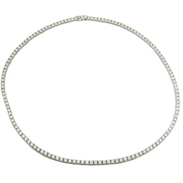 18K White Gold Diamond Tennis Necklace 14.40CT LeeBrant Jewelry & Watch Co Sandy Springs, GA