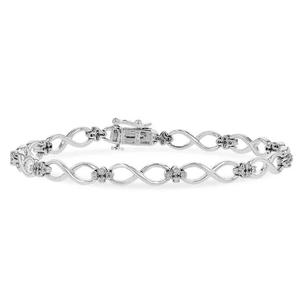 14K White Gold Infinity Loop Diamond Tennis Bracelet LeeBrant Jewelry & Watch Co Sandy Springs, GA