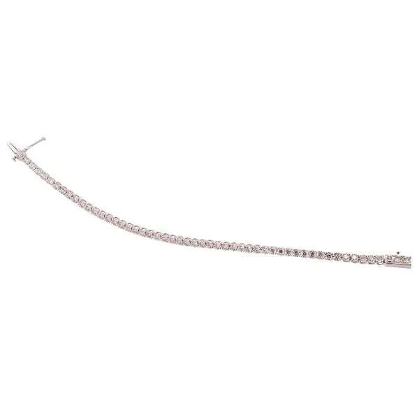 14K White Gold Diamond 3 Carat Tennis Bracelet Image 2 LeeBrant Jewelry & Watch Co Sandy Springs, GA