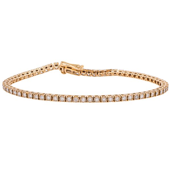 14K Yellow Gold Diamond 1.02 Carat Tennis Bracelet LeeBrant Jewelry & Watch Co Sandy Springs, GA