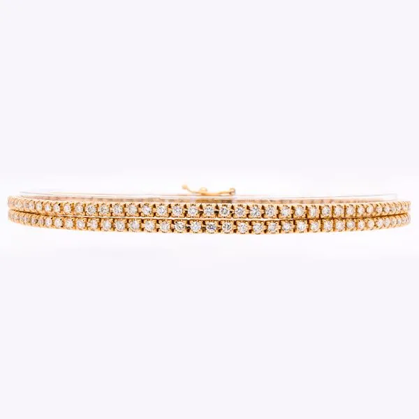 18K Yellow Gold Double Tennis Bracelet LeeBrant Jewelry & Watch Co Sandy Springs, GA