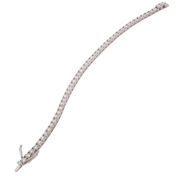18K White Gold Diamond 7.96ct Tennis Bracelet Image 2 LeeBrant Jewelry & Watch Co Sandy Springs, GA