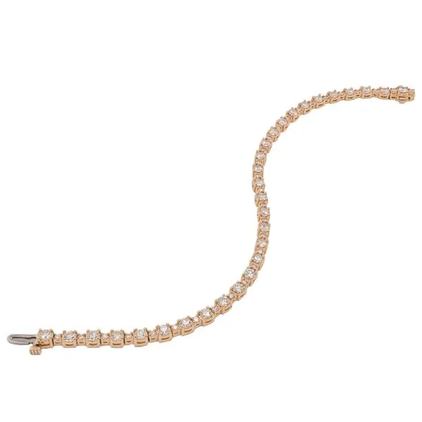 14K Yellow Gold Diamond Alternating Tennis Bracelet LeeBrant Jewelry & Watch Co Sandy Springs, GA