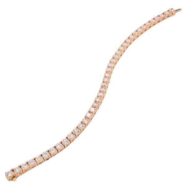 14K Yellow Gold Diamond Prong Set Diamond Tennis Bracelet 9.83CTW Image 2 LeeBrant Jewelry & Watch Co Sandy Springs, GA