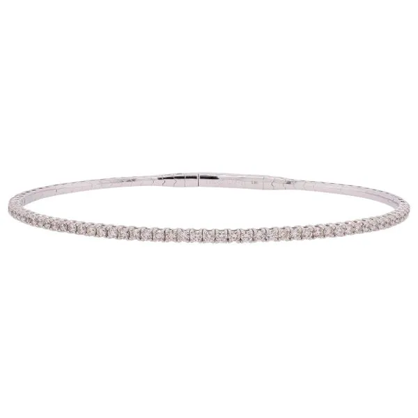 14K White Gold Diamond Flexi Bangle Bracelet 0.80CTW LeeBrant Jewelry & Watch Co Sandy Springs, GA