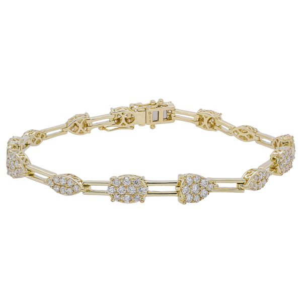 14K Yellow Gold Diamond Shape Paperclip Bracelet LeeBrant Jewelry & Watch Co Sandy Springs, GA