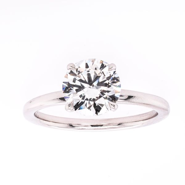 14K White Gold 1.5CT Lab Diamond Engagement Ring with Hidden Halo Collar LeeBrant Jewelry & Watch Co Sandy Springs, GA